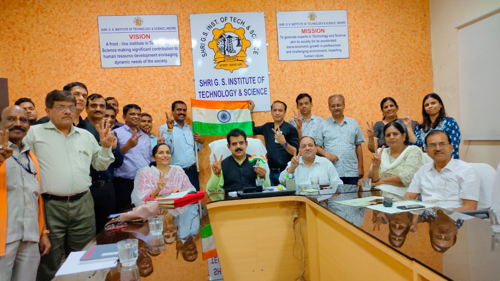 Watching Chandrayan-3 Landing Event with Honorable MP of Indore Shri Shankar Lalwani